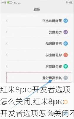 红米8pro开发者选项怎么关闭,红米8pro开发者选项怎么关闭不了