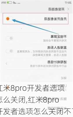 红米8pro开发者选项怎么关闭,红米8pro开发者选项怎么关闭不了