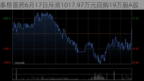 泰格医药6月17日斥资1017.97万元回购19万股A股