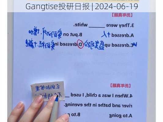 Gangtise投研日报 | 2024-06-19