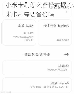 小米卡刷怎么备份数据,小米卡刷需要备份吗
