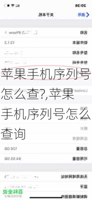 苹果手机序列号怎么查?,苹果手机序列号怎么查询