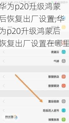 华为p20升级鸿蒙后恢复出厂设置,华为p20升级鸿蒙后恢复出厂设置在哪里