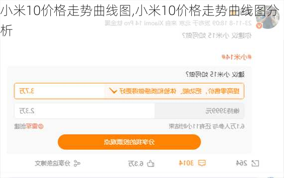 小米10价格走势曲线图,小米10价格走势曲线图分析