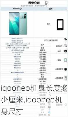 iqooneo机身长度多少厘米,iqooneo机身尺寸