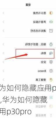 华为如何隐藏应用p30,华为如何隐藏应用p30pro