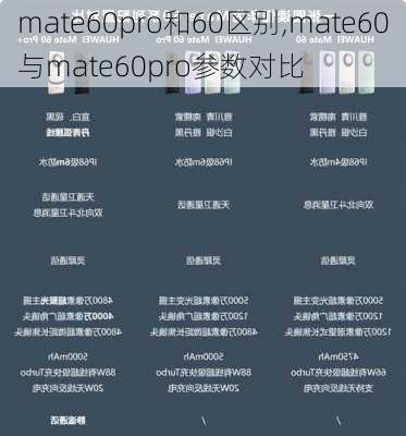 mate60pro和60区别,mate60与mate60pro参数对比