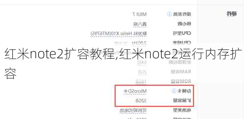 红米note2扩容教程,红米note2运行内存扩容
