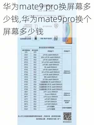 华为mate9 pro换屏幕多少钱,华为mate9pro换个屏幕多少钱