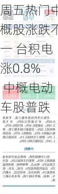 周五热门中概股涨跌不一 台积电涨0.8% 中概电动车股普跌