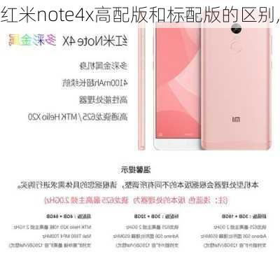 红米note4x高配版和标配版的区别,