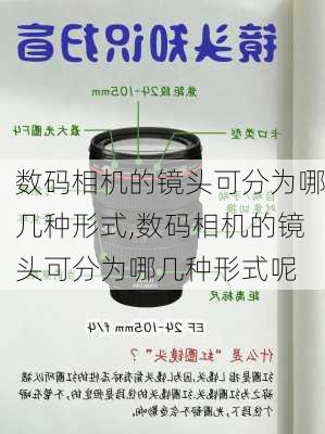 数码相机的镜头可分为哪几种形式,数码相机的镜头可分为哪几种形式呢