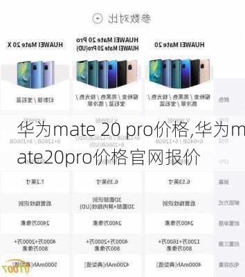 华为mate 20 pro价格,华为mate20pro价格官网报价