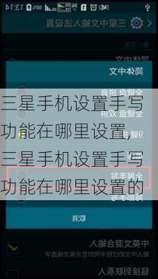 三星手机设置手写功能在哪里设置,三星手机设置手写功能在哪里设置的