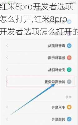 红米8pro开发者选项怎么打开,红米8pro开发者选项怎么打开的