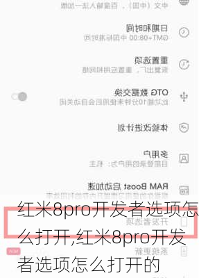 红米8pro开发者选项怎么打开,红米8pro开发者选项怎么打开的