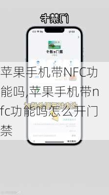 苹果手机带NFC功能吗,苹果手机带nfc功能吗怎么开门禁