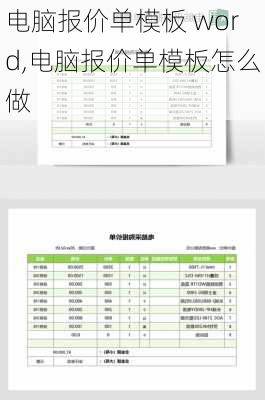 电脑报价单模板 word,电脑报价单模板怎么做