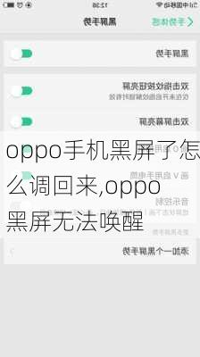 oppo手机黑屏了怎么调回来,oppo 黑屏无法唤醒