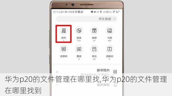 华为p20的文件管理在哪里找,华为p20的文件管理在哪里找到