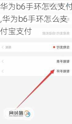 华为b6手环怎么支付,华为b6手环怎么支付宝支付