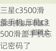 三星c3500滑盖手机,三星c3500滑盖手机忘记密码了