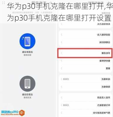 华为p30手机克隆在哪里打开,华为p30手机克隆在哪里打开设置