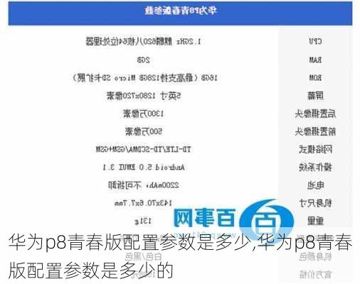 华为p8青春版配置参数是多少,华为p8青春版配置参数是多少的