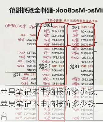 苹果笔记本电脑报价多少钱,苹果笔记本电脑报价多少钱一台