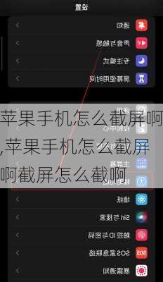 苹果手机怎么截屏啊,苹果手机怎么截屏啊截屏怎么截啊