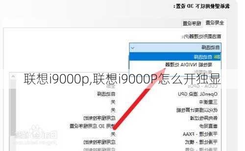 联想i9000p,联想i9000P怎么开独显