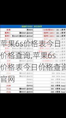 苹果6s价格表今日价格查询,苹果6s价格表今日价格查询官网