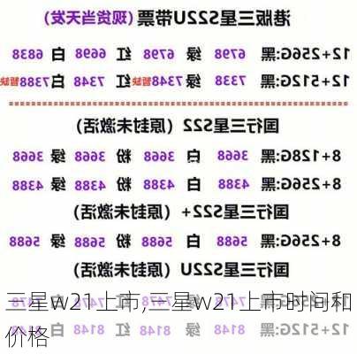 三星w21上市,三星w21上市时间和价格