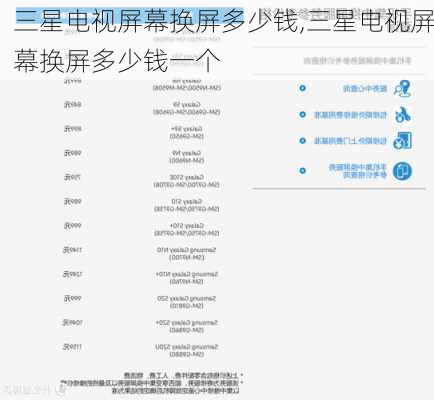 三星电视屏幕换屏多少钱,三星电视屏幕换屏多少钱一个