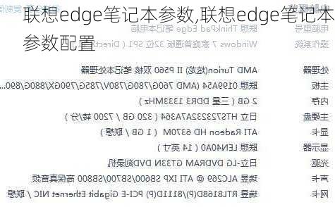 联想edge笔记本参数,联想edge笔记本参数配置