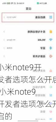 小米note9开发者选项怎么开启,小米note9开发者选项怎么开启的