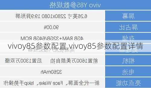 vivoy85参数配置,vivoy85参数配置详情