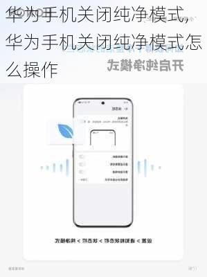 华为手机关闭纯净模式,华为手机关闭纯净模式怎么操作