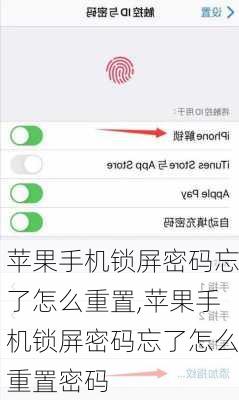 苹果手机锁屏密码忘了怎么重置,苹果手机锁屏密码忘了怎么重置密码