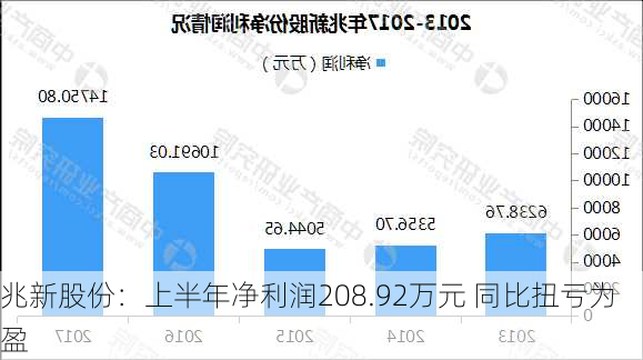 兆新股份：上半年净利润208.92万元 同比扭亏为盈