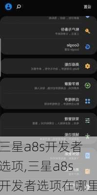 三星a8s开发者选项,三星a8s开发者选项在哪里