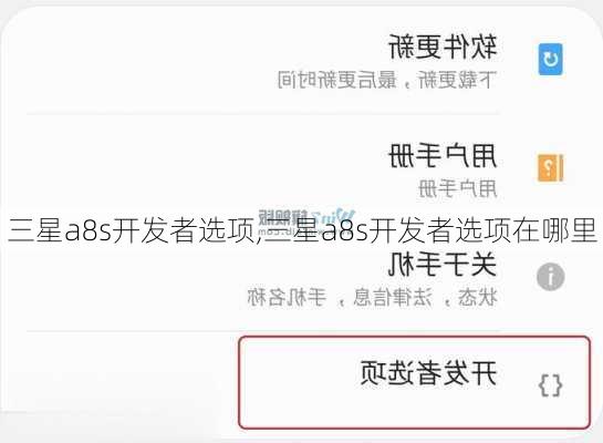 三星a8s开发者选项,三星a8s开发者选项在哪里