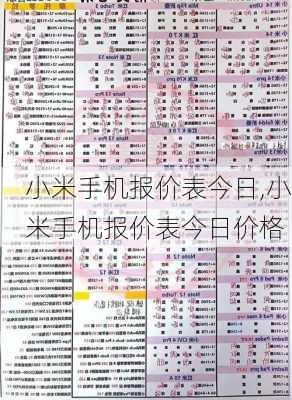 小米手机报价表今日,小米手机报价表今日价格