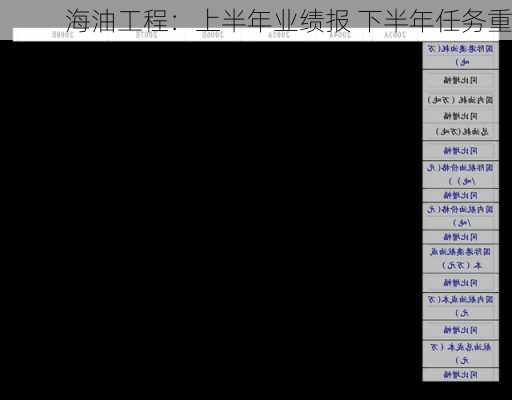 海油工程：上半年业绩报 下半年任务重
