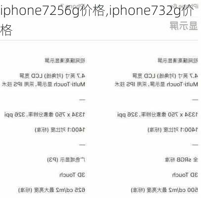 iphone7256g价格,iphone732g价格