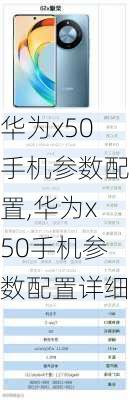 华为x50手机参数配置,华为x50手机参数配置详细