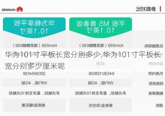 华为101寸平板长宽分别多少,华为101寸平板长宽分别多少厘米呢