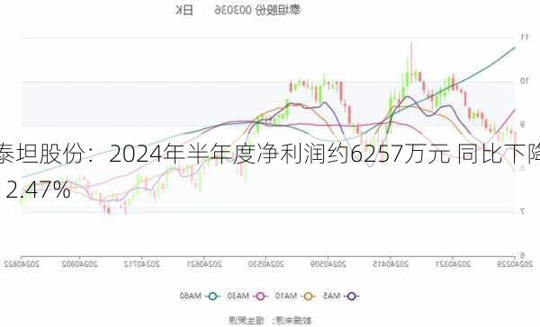 泰坦股份：2024年半年度净利润约6257万元 同比下降12.47%