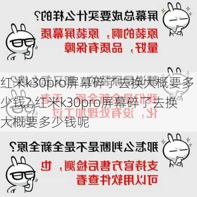 红米k30pro屏幕碎了去换大概要多少钱?,红米k30pro屏幕碎了去换大概要多少钱呢