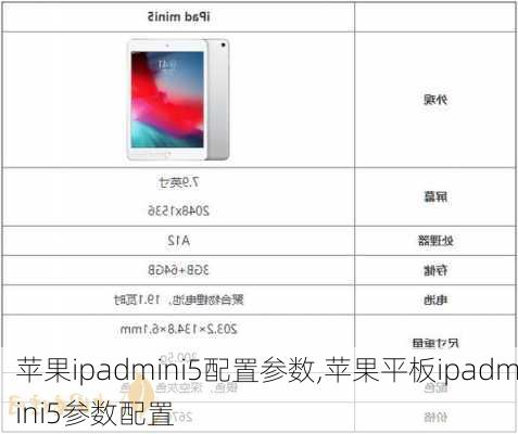 苹果ipadmini5配置参数,苹果平板ipadmini5参数配置